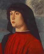 BELLINI, Giovanni Portrait of a Young Man in Red3655 Sweden oil painting artist